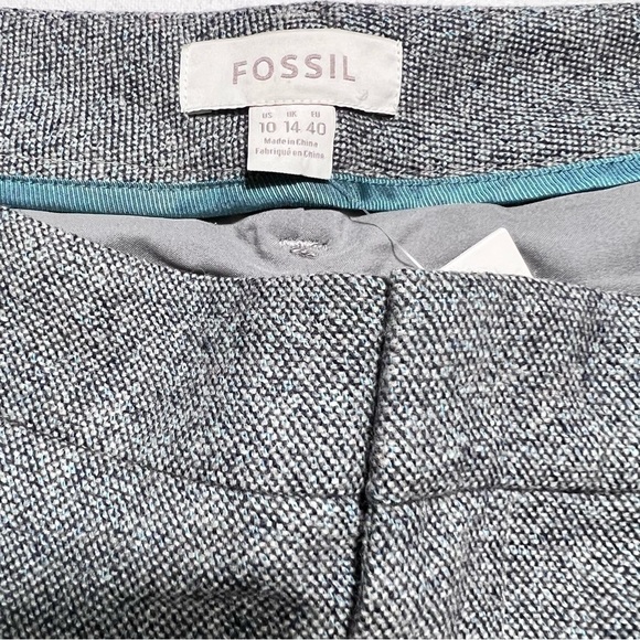 FOSSIL (NWT) Women’s Tweed Wool Blend Trousers Size 10 - Picture 3 of 9